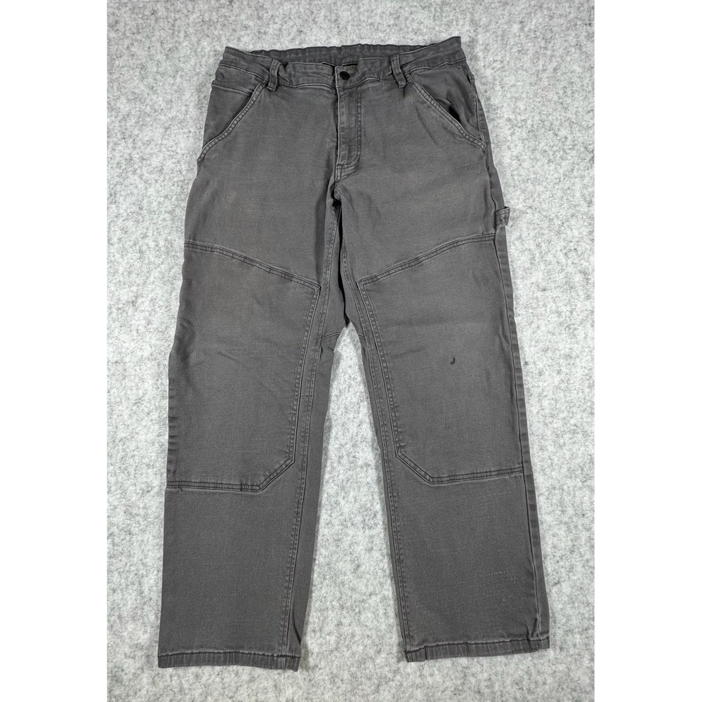 CAT Caterpillar Pants Mens 34x30 Gray Relaxed Fit Stretch Carpenter Workwear